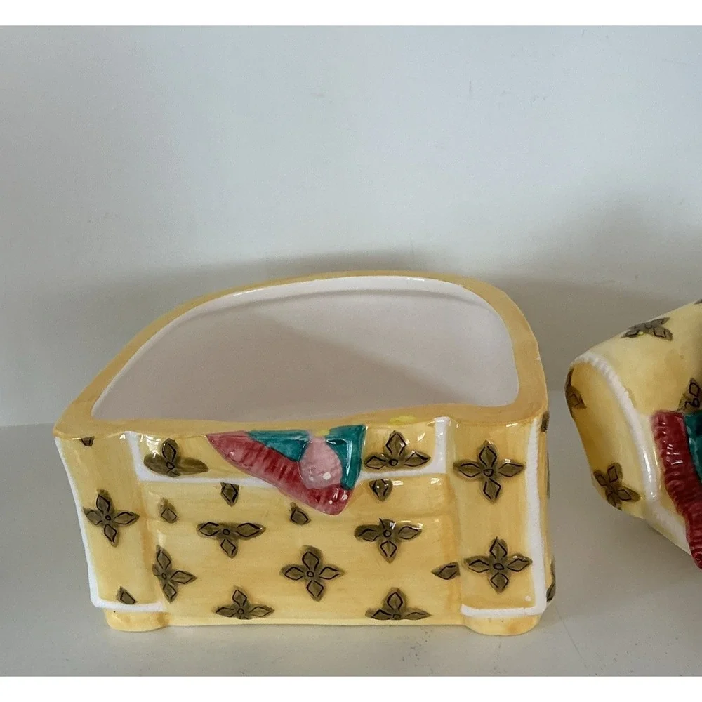 Vintage Persian Cat Seating On Overstuffed Chair Cookie Jar Grandma Cottagecore